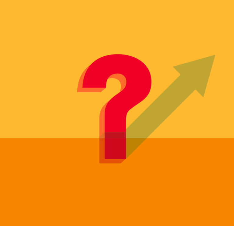 A question mark represents the upside of uncertainty